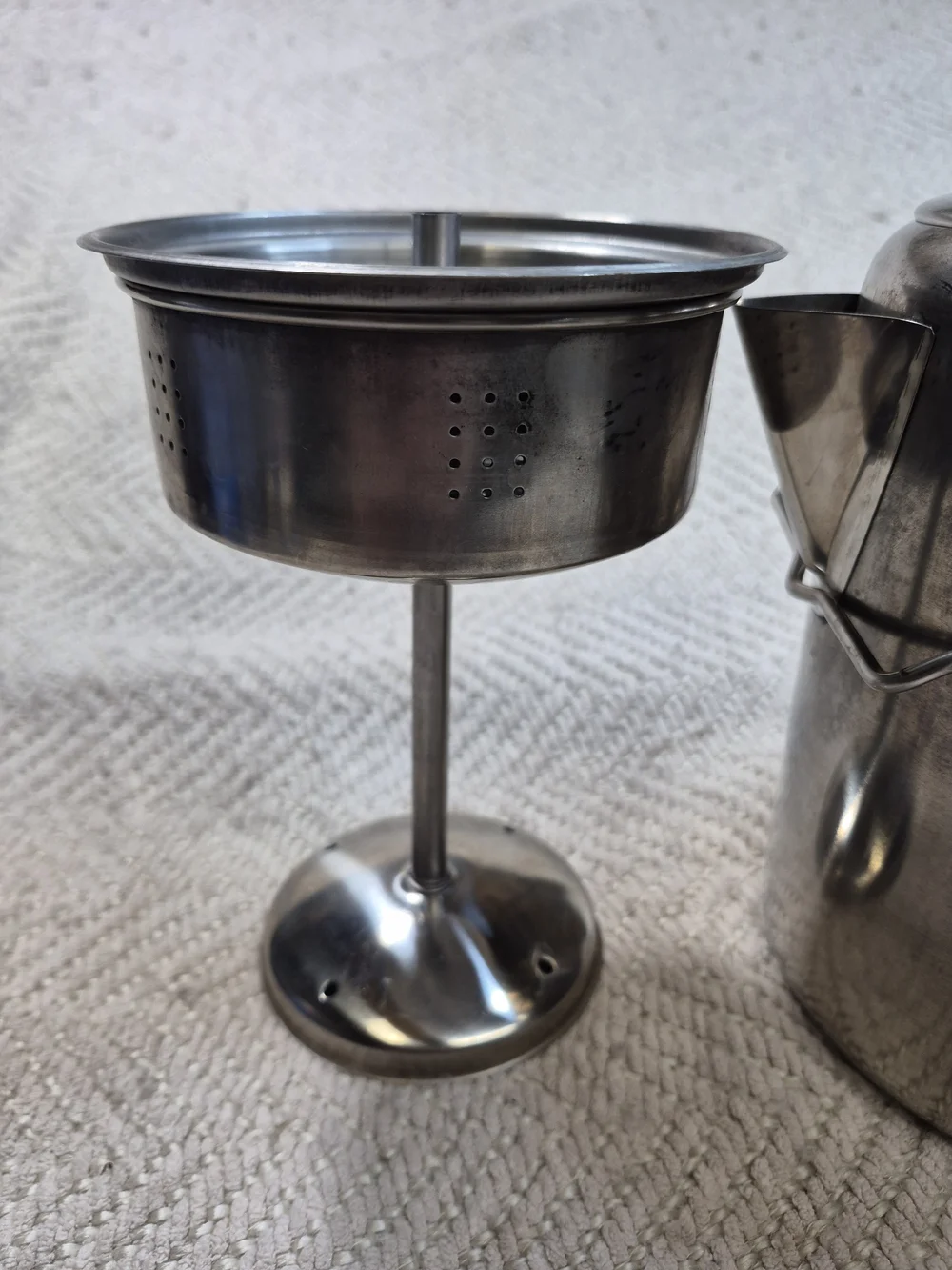 Metal Percolator Coffee Maker - Silver